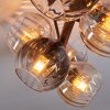Koyoto Deckenleuchte Glas 15 cm Bernsteinfarben, Klar, Rauchfarben, 8-flammig