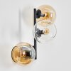 Koyoto Wandleuchte Glas 15 cm Bernsteinfarben, Klar, 3-flammig