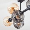 Koyoto Deckenleuchte Glas 15 cm Bernsteinfarben, Rauchfarben, 8-flammig