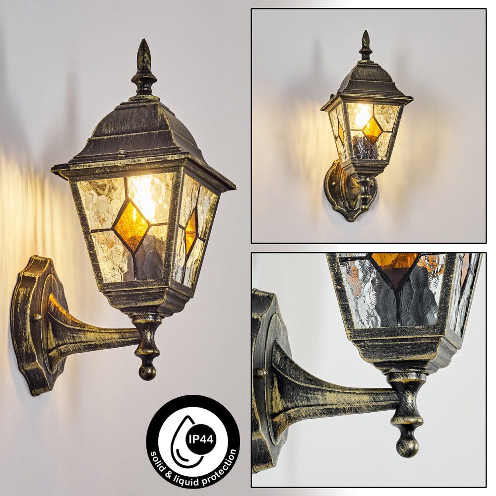 Naofe Außenwandleuchte Braun, Gold, 1-flammig main product photo