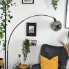 Ripoll Stehleuchte Glas 25 cm Schwarz, 1-flammig