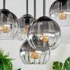 Koyoto Deckenleuchte Glas 15 cm Klar, Rauchfarben, 5-flammig