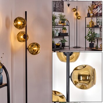 Ripoll Stehleuchte Glas 15 cm Gold, 3-flammig Ripoll Stehleuchte Glas 15 cm Gold, 3-flammig