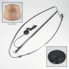 Cavaca Stehleuchte 45 cm Chrom, Schwarz, 1-flammig
