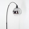 Ripoll Bogenstehlampe Glas 25 cm Schwarz, 1-flammig