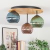 Koyoto Deckenleuchte Glas 15 cm Naturfarben, Schwarz, 3-flammig
