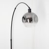 Ripoll Stehleuchte Glas 25 cm Schwarz, 1-flammig