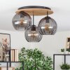 Koyoto Deckenleuchte Glas 20 cm Naturfarben, Schwarz, 3-flammig