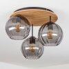 Koyoto Deckenleuchte Glas 20 cm Naturfarben, Schwarz, 3-flammig