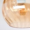 Koyoto Deckenleuchte Glas 20 cm Naturfarben, Schwarz, 3-flammig