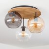 Koyoto Deckenleuchte Glas 20 cm Naturfarben, Schwarz, 3-flammig