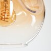 Ripoll Hängeleuchte Glas 20 cm Bernsteinfarben, Klar, Rauchfarben, 6-flammig