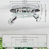 Mirando Deckenleuchte LED Chrom, Silber, Transparent, Klar, 4-flammig
