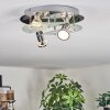 Mirando Deckenleuchte LED Chrom, Silber, Transparent, Klar, 4-flammig