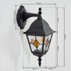 Naofe Außenwandleuchte Schwarz, 1-flammig