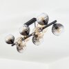 Koyoto Deckenleuchte Glas 15 cm Bernsteinfarben, Klar, Rauchfarben, 10-flammig