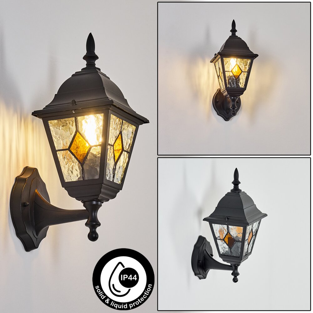 Naofe Außenwandleuchte Schwarz, 1-flammig main product photo