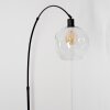 Ripoll Bogenlampe Glas 25 cm Schwarz, 1-flammig