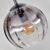 Koyoto Deckenleuchte Glas 15 cm Bernsteinfarben, Klar, Rauchfarben, 5-flammig