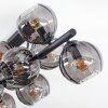 Koyoto Deckenleuchte Glas 15 cm Rauchfarben, 10-flammig