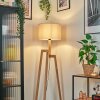 Soungou Stehleuchte 38 cm Naturfarben, Schwarz, 1-flammig