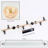Gastor Deckenleuchte Glas 15 cm Gold, Schwarz, 10-flammig