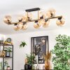 Gastor Deckenleuchte Glas 15 cm Gold, Schwarz, 10-flammig