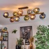 Gastor Deckenleuchte Glas 15 cm Gold, Schwarz, 10-flammig