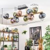 Gastor Deckenleuchte Glas 15 cm Gold, Schwarz, 10-flammig