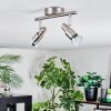 Firan Deckenleuchte LED Nickel-Matt, 2-flammig