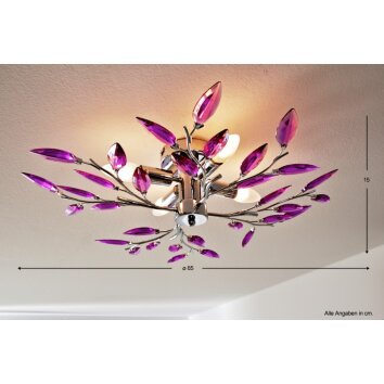 Globo Libra Deckenleuchte Chrom, 4-flammig