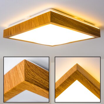 Sora Wood Deckenlampe LED Holz hell, 1-flammig