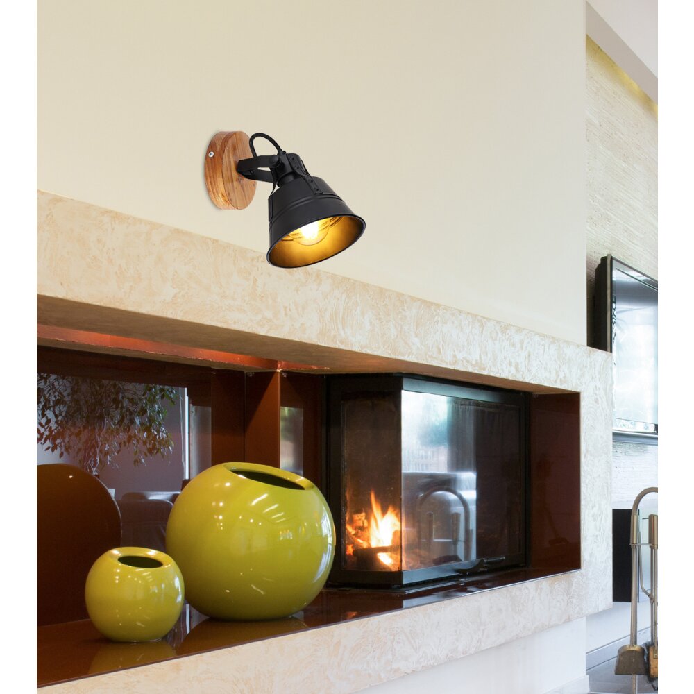 Globo GÜNTHER Wandleuchte Schwarz, 1-flammig main product photo