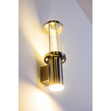 Popoyan Aussenwandleuchte LED Edelstahl, 2-flammig Popoyan Aussenwandleuchte LED Edelstahl, 2-flammig