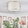 Bassagoda Deckenleuchte 35 cm beige, Weiß, 1-flammig