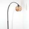 Ripoll Stehleuchte Glas 20 cm Schwarz, 1-flammig
