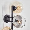 Koyoto Wandleuchte Glas 15 cm Bernsteinfarben, Klar, Rauchfarben, 3-flammig