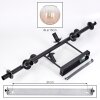 Koyoto Deckenleuchte Glas 15 cm Bernsteinfarben, Klar, 8-flammig