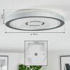 Simonstorp Deckenleuchte LED Silber, Weiß, 1-flammig