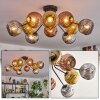 Ripoll Deckenleuchte Glas 15 cm Gold, Kupferfarben, Rauchfarben, 10-flammig