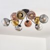 Ripoll Deckenleuchte Glas 15 cm Gold, Klar, Kupferfarben, Rauchfarben, 10-flammig