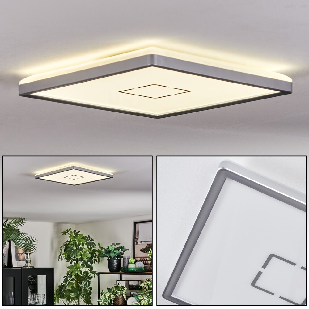 Simonstorp Deckenleuchte LED Silber, Weiß, 1-flammig main product photo