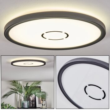 Simonstorp Deckenleuchte LED Schwarz, Weiß, 1-flammig