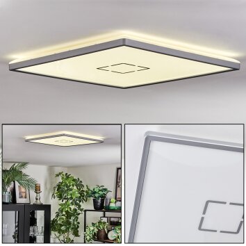 Simonstorp Deckenleuchte LED Silber, Weiß, 1-flammig