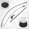 Bassagoda Bogenleuchte 45 cm Chrom, Schwarz, 1-flammig, Stoff-Lampenschirm