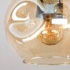 Ripoll Deckenleuchte Glas 15 cm Naturfarben, Schwarz, 3-flammig