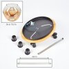 Ripoll Deckenleuchte Glas 15 cm Naturfarben, Schwarz, 3-flammig