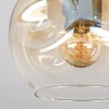 Ripoll Deckenleuchte Glas 15 cm Naturfarben, Schwarz, 3-flammig