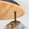 Ripoll Deckenleuchte Glas 15 cm Naturfarben, Schwarz, 3-flammig