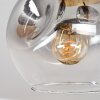 Ripoll Deckenleuchte Glas 15 cm Naturfarben, Schwarz, 3-flammig